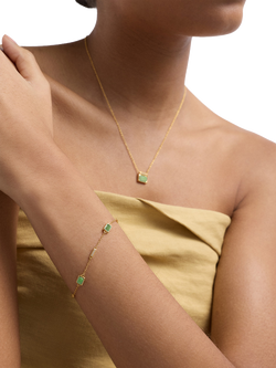 Astley Clarke Gemstone Station Bracelet, Gold - view 2, Gold