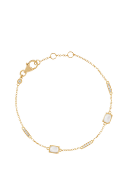 Astley Clarke Aurora Ridge Station Pearl Bracelet, Gold, Gold