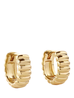 Astley Clarke Aurora Ridge Huggie Hoop Earrings, Gold, Gold