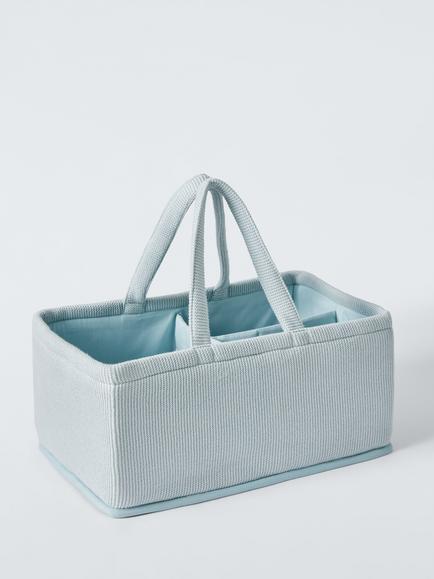 John Lewis Knitted Storage Caddy, Blue, Blue