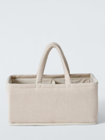 John Lewis Knitted Storage Caddy - view 2, Natural