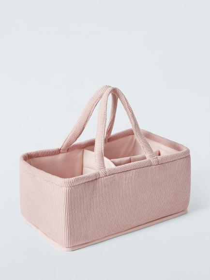 John Lewis Knitted Storage Caddy, Pink