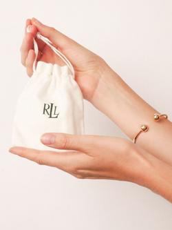 Lauren Ralph Lauren Janson Engraved Toggle Slider Bracelet, Gold - view 2, Gold