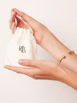 Lauren Ralph Lauren Posey Crystal Stone Hinge Bangle, Gold/ Aqua - view 2, Gold/ Aqua
