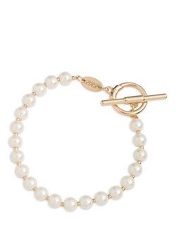 Lauren Ralph Lauren Emmylou Faux Pearl Bracelet, Gold/ White, Gold/ White