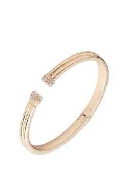 Lauren Ralph Lauren Lindella Pace Ribbed Cuff, Gold/ Clear, Gold/ Clear