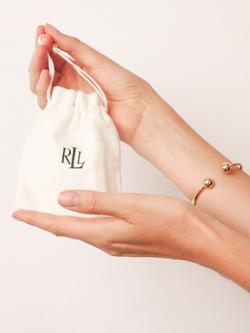 Lauren Ralph Lauren Lindella Pace Ribbed Cuff, Gold/ Clear - view 2, Gold/ Clear