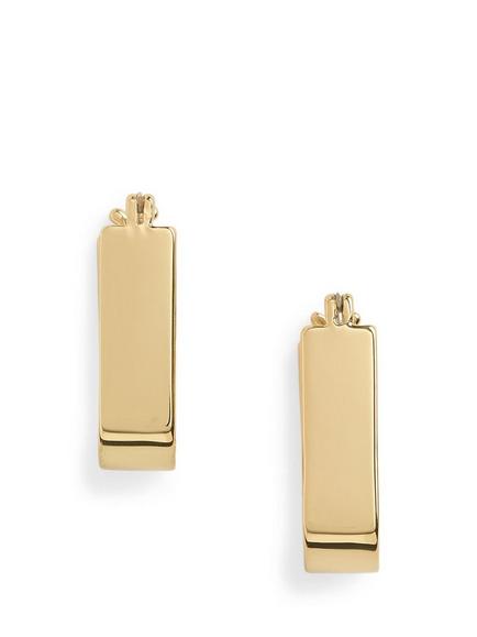 Lauren Ralph Lauren Janson Polished Hoop Earrings, Gold - view 2, Gold
