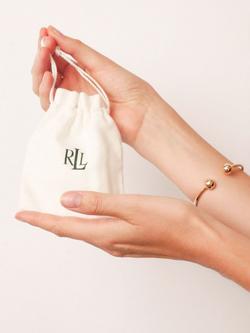 Lauren Ralph Lauren Lindella Pave Hoop Earrings, Gold/ Clear - view 2, Gold/ Clear