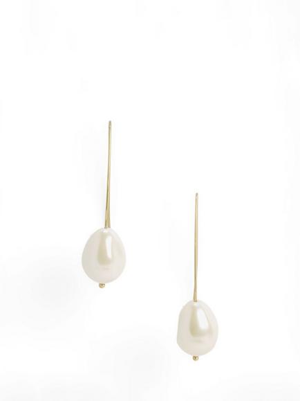 Lauren Ralph Lauren Regina Pearl Drop Earrings, Gold/ White, Gold/ White