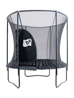 TP Toys 8ft Genius Round Trampoline, Black