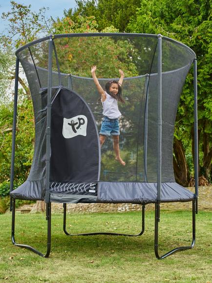TP Toys 8ft Genius Round Trampoline - view 2, Black