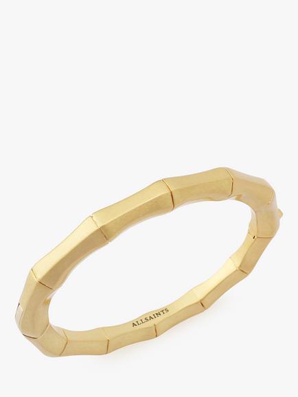 AllSaints Bamboo Bangle, Gold - view 2, Gold