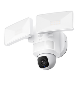eufy E30 2K Outdoor Smart Security Camera with Floodlights, White, White