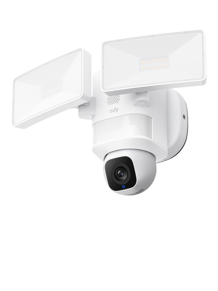 eufy E30 2K Outdoor Smart Security Camera with Floodlights, White, White