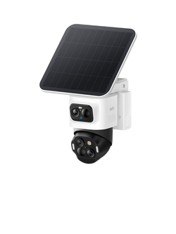 eufy eufyCam S4 4K Pan Tilt Zoom Outdoor Smart Security Camera with Solar Panel, White, White