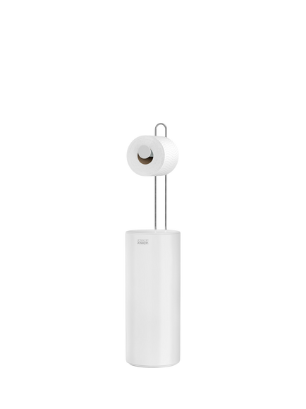 Joseph Joseph Concealed Toilet Roll Storage Stand, White, White