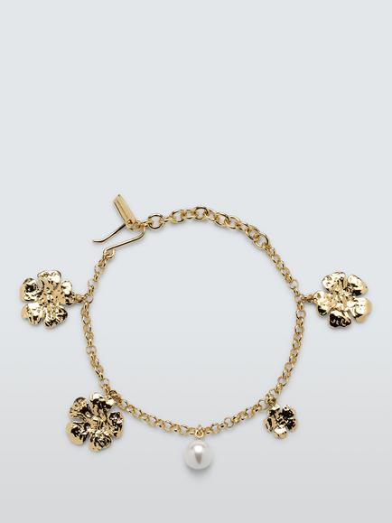 Completedworks x John Lewis Gold Flower Charm Bracelet, Gold, Gold