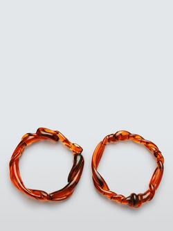 Completedworks x John Lewis Tort Resin Bangle Set, Tortoiseshell, Tortoiseshell