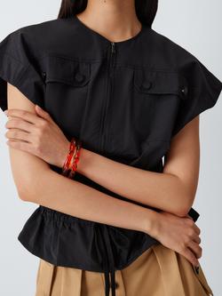 Completedworks x John Lewis Tort Resin Bangle Set, Tortoiseshell - view 2, Tortoiseshell