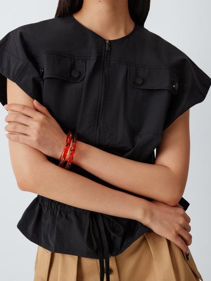 Completedworks x John Lewis Tort Resin Bangle Set, Tortoiseshell - view 2, Tortoiseshell