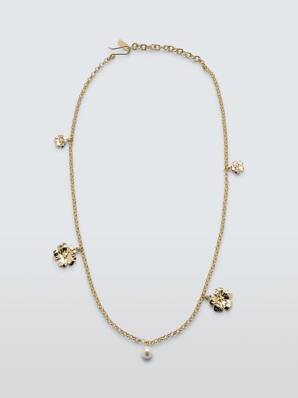 Completedworks x John Lewis Flower Charm Necklace, Gold, Gold