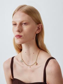 Completedworks x John Lewis Flower Charm Necklace, Gold - view 2, Gold