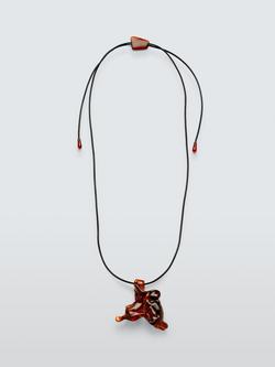 Completedworks x John Lewis Tort Resin Cord Pendant Necklace, Tortoiseshell, Tortoiseshell