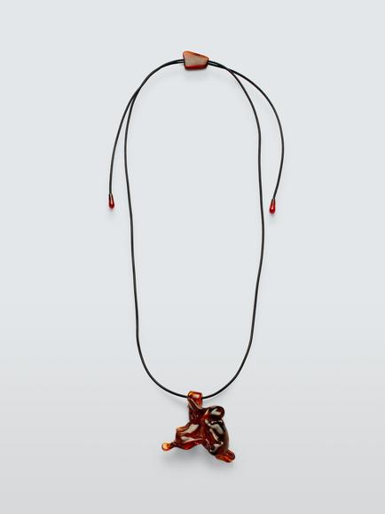 Completedworks x John Lewis Tort Resin Cord Pendant Necklace, Tortoiseshell, Brown