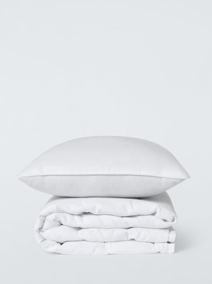 John Lewis Easycare Duvet & Pillow Set, 2.5 Tog, Cot, White