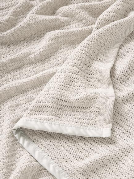 John Lewis Cellular Baby Blanket - view 2, Grey