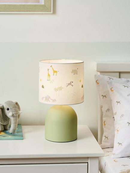 John Lewis Soft Safari Bedside Lamp - view 2, White Multi