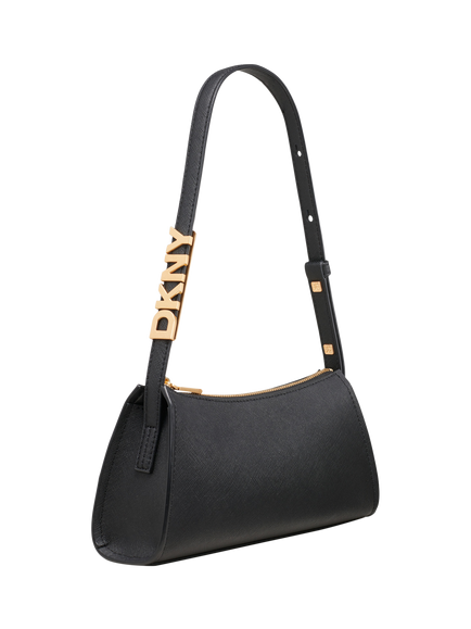 DKNY Avril Leather Shoulder Bag - view 2, Black