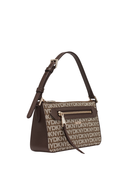 DKNY Bryant Park Top Zip Demi Crossbody Bag, Chino/Choc - view 2, Chino/Choc