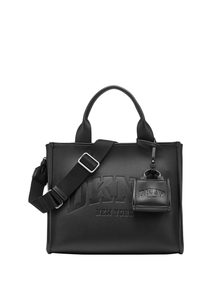 DKNY Hadlee Twin Handle Tote Bag, Black/Gold, Black/Gold