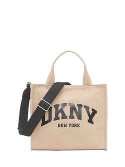 DKNY Hadlee Canvas Tote Bag, Khaki/Black, Khaki/Black