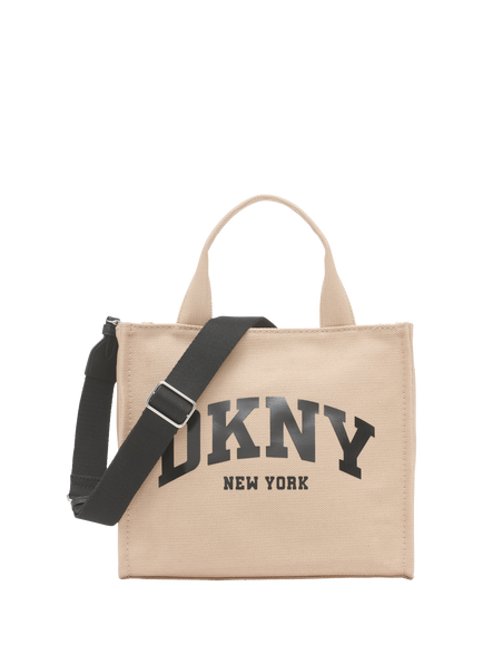 DKNY Hadlee Canvas Tote Bag, Khaki/Black, Khaki/Black