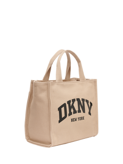 DKNY Hadlee Canvas Tote Bag, Khaki/Black - view 2, Khaki/Black