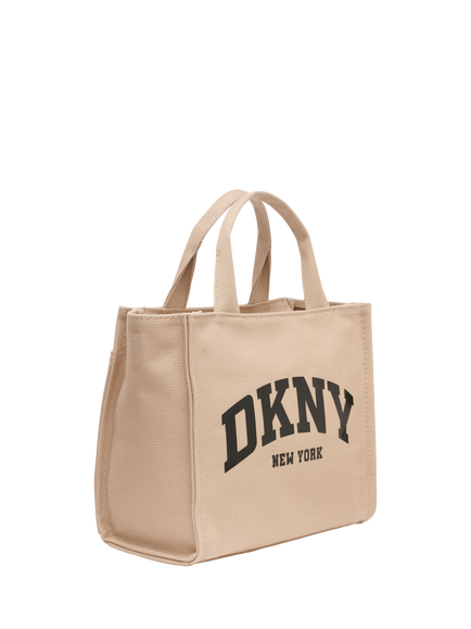 DKNY Hadlee Canvas Tote Bag, Khaki/Black - view 2, Khaki/Black