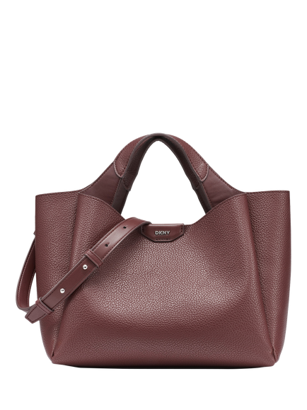 DKNY Willa Leather Satchel Handbag, Aged Wine, Aged Wine