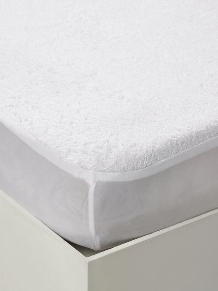 John Lewis Micro-Fresh® Waterproof Terry Towelling Mattress Protector, Cot, White