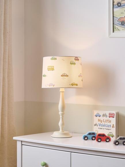John Lewis Discovery Transport Lampshade - view 2, White Multi