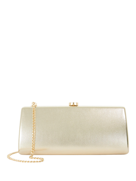 Dune London Belinda Textured Cross Body Clutch Bag, Gold, Gold