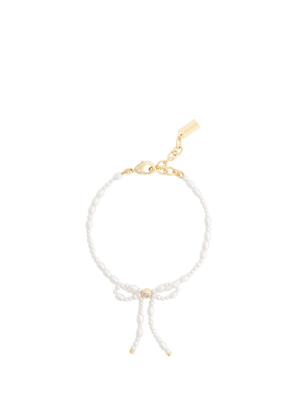 Coach Bow Bracelet, Pearl - view 2, Pearl