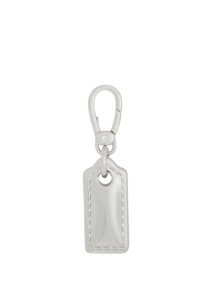 Coach Hangtag Charm, Silver - view 2, Silver