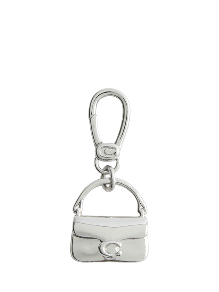 Coach Tabby Bag Charm, Silver, Silver