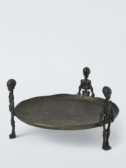 John Lewis Metal Skeleton Platter, Silver