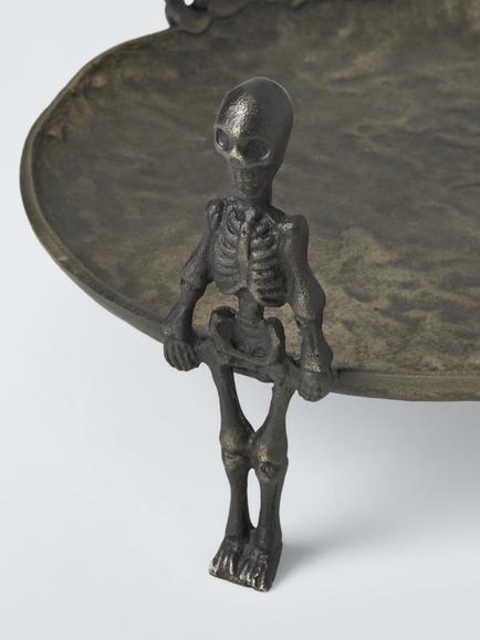 John Lewis Metal Skeleton Platter - view 2, Silver
