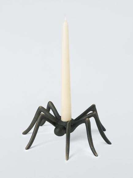 John Lewis Metal Spider Candleholder - view 2, Black