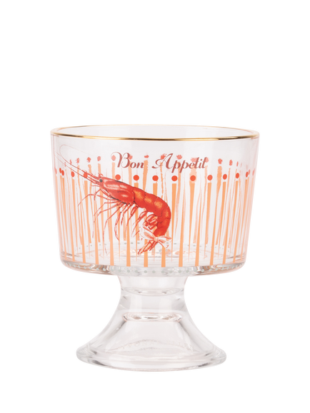 Yvonne Ellen Lobster & Shell Glass Dessert Serving Dishes, Set of 2, 10cm, Multi